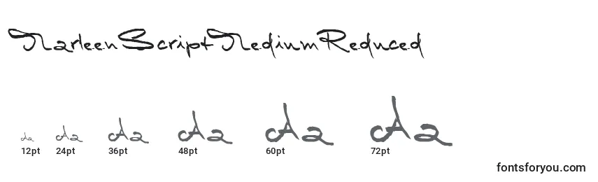 Größen der Schriftart MarleenScriptMediumReduced (104720)