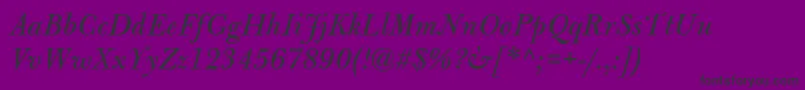 BulmerMtItalic Font – Black Fonts on Purple Background