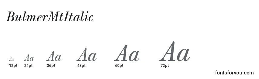 BulmerMtItalic Font Sizes