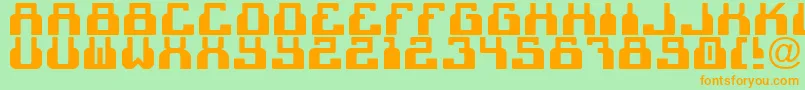 Cheek2cheekBlackByShk.Dezign-Schriftart – Orangefarbene Schriften auf grünem Hintergrund
