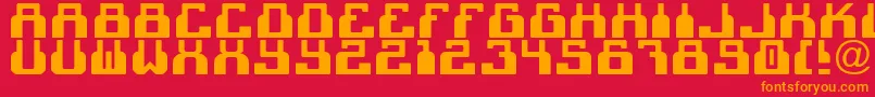 フォントCheek2cheekBlackByShk.Dezign – 赤い背景にオレンジの文字