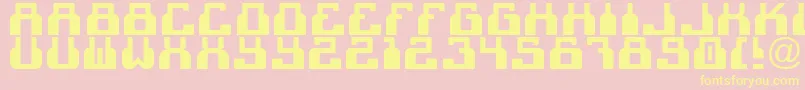 Cheek2cheekBlackByShk.Dezign-Schriftart – Gelbe Schriften auf rosa Hintergrund
