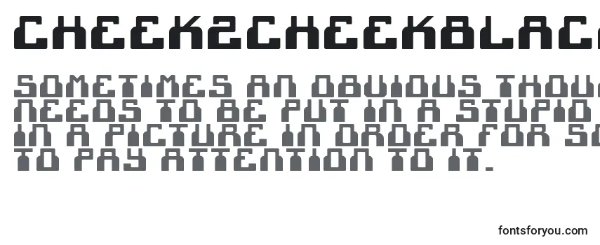 Überblick über die Schriftart Cheek2cheekBlackByShk.Dezign