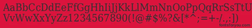 Dejavuserifcondensed Font – Black Fonts on Red Background