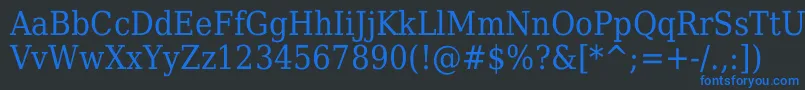 Dejavuserifcondensed Font – Blue Fonts on Black Background