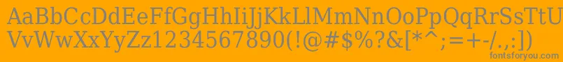 フォントDejavuserifcondensed – オレンジの背景に灰色の文字