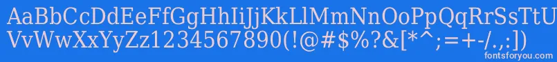 フォントDejavuserifcondensed – ピンクの文字、青い背景