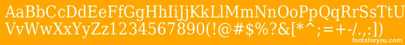 Dejavuserifcondensed Font – White Fonts on Orange Background