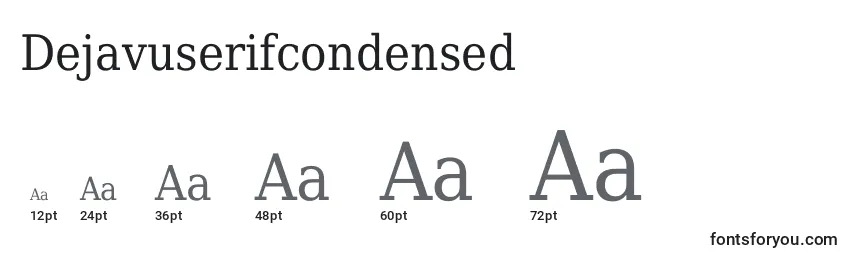 Размеры шрифта Dejavuserifcondensed