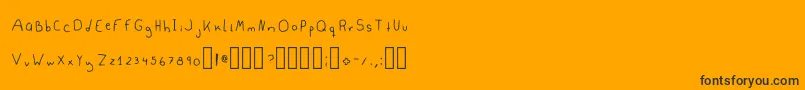 SamiBublegum3Regular-Schriftart – Schwarze Schriften auf orangefarbenem Hintergrund