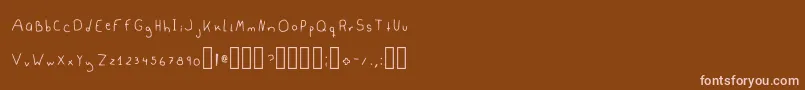 SamiBublegum3Regular Font – Pink Fonts on Brown Background