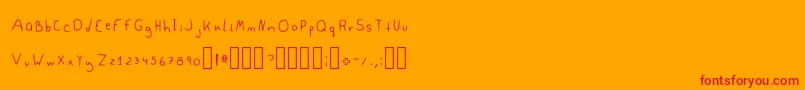 SamiBublegum3Regular Font – Red Fonts on Orange Background