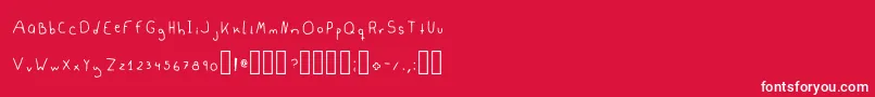 SamiBublegum3Regular Font – White Fonts on Red Background
