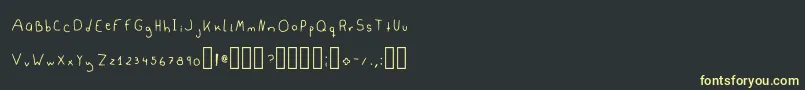 SamiBublegum3Regular Font – Yellow Fonts on Black Background