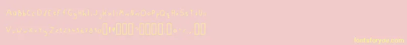 SamiBublegum3Regular Font – Yellow Fonts on Pink Background