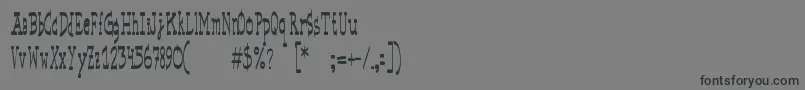 BasicspaceRegular Font – Black Fonts on Gray Background