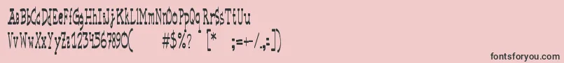 Police BasicspaceRegular – polices noires sur fond rose