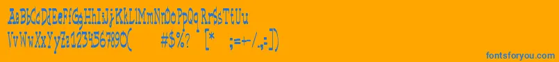 BasicspaceRegular Font – Blue Fonts on Orange Background