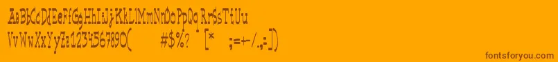 BasicspaceRegular Font – Brown Fonts on Orange Background