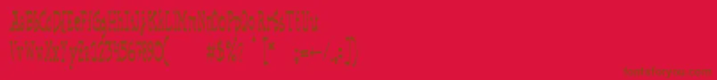 BasicspaceRegular Font – Brown Fonts on Red Background