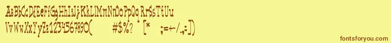 BasicspaceRegular Font – Brown Fonts on Yellow Background