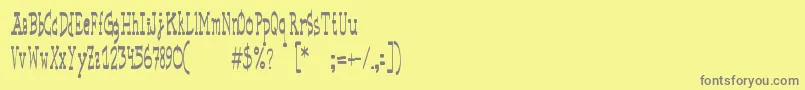 BasicspaceRegular Font – Gray Fonts on Yellow Background