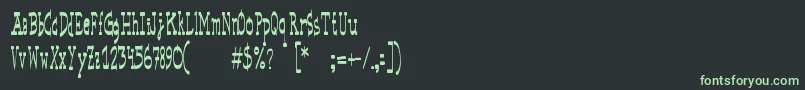Шрифт BasicspaceRegular – зелёные шрифты на чёрном фоне