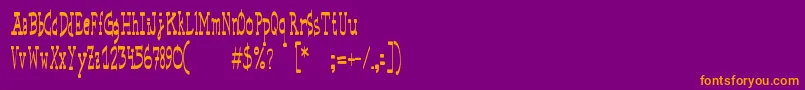 BasicspaceRegular Font – Orange Fonts on Purple Background