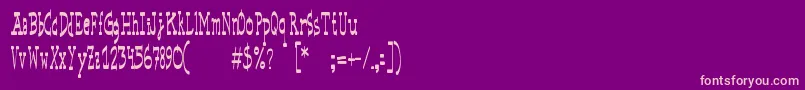 BasicspaceRegular Font – Pink Fonts on Purple Background