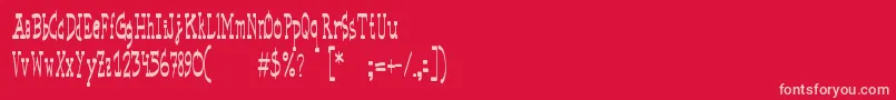 BasicspaceRegular Font – Pink Fonts on Red Background