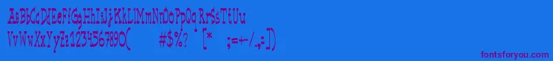 BasicspaceRegular Font – Purple Fonts on Blue Background