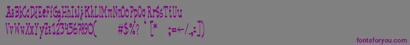 BasicspaceRegular Font – Purple Fonts on Gray Background
