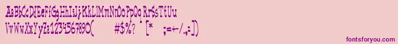 BasicspaceRegular Font – Purple Fonts on Pink Background