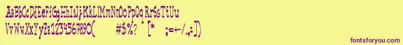 More about BasicspaceRegular Font BasicspaceRegular Font – Purple Fonts on Yellow Background