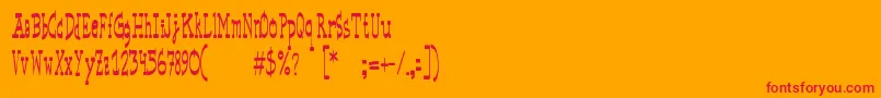 fuente BasicspaceRegular – Fuentes Rojas Sobre Fondo Naranja