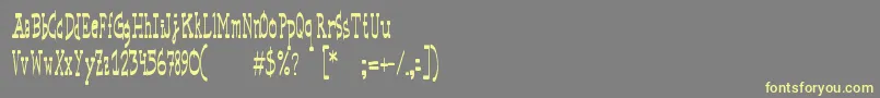 BasicspaceRegular Font – Yellow Fonts on Gray Background