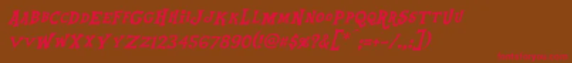 EquestriaItalic Font – Red Fonts on Brown Background