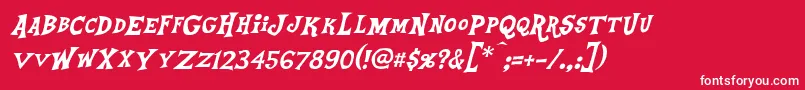 EquestriaItalic Font – White Fonts on Red Background