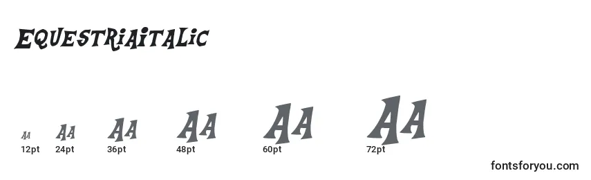 Размеры шрифта EquestriaItalic