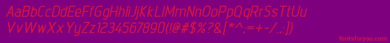 IntropolMediumitalic Font – Red Fonts on Purple Background