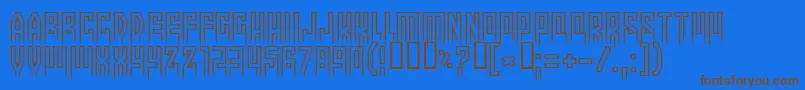 More Than Human Font – Brown Fonts on Blue Background