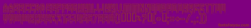 More Than Human Font – Brown Fonts on Purple Background