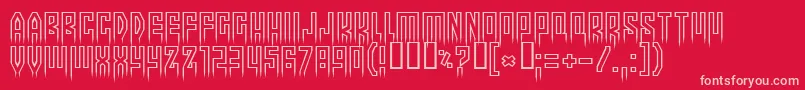 More Than Human Font – Pink Fonts on Red Background