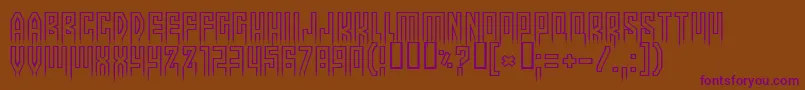 More Than Human Font – Purple Fonts on Brown Background