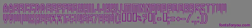 More Than Human Font – Purple Fonts on Gray Background