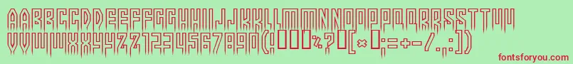 More Than Human Font – Red Fonts on Green Background