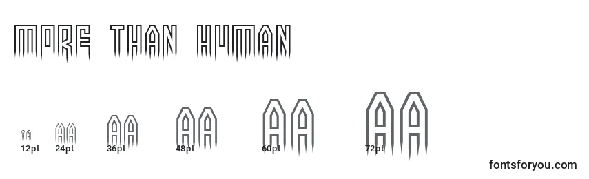 More Than Human Font Sizes
