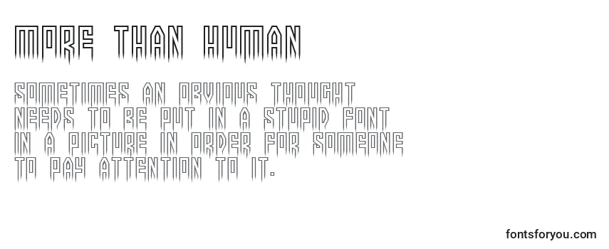 More Than Human Font