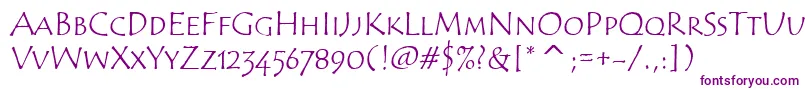 TempusSansScItcTt Font – Purple Fonts on White Background