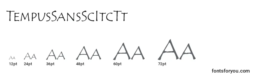 TempusSansScItcTt Font Sizes